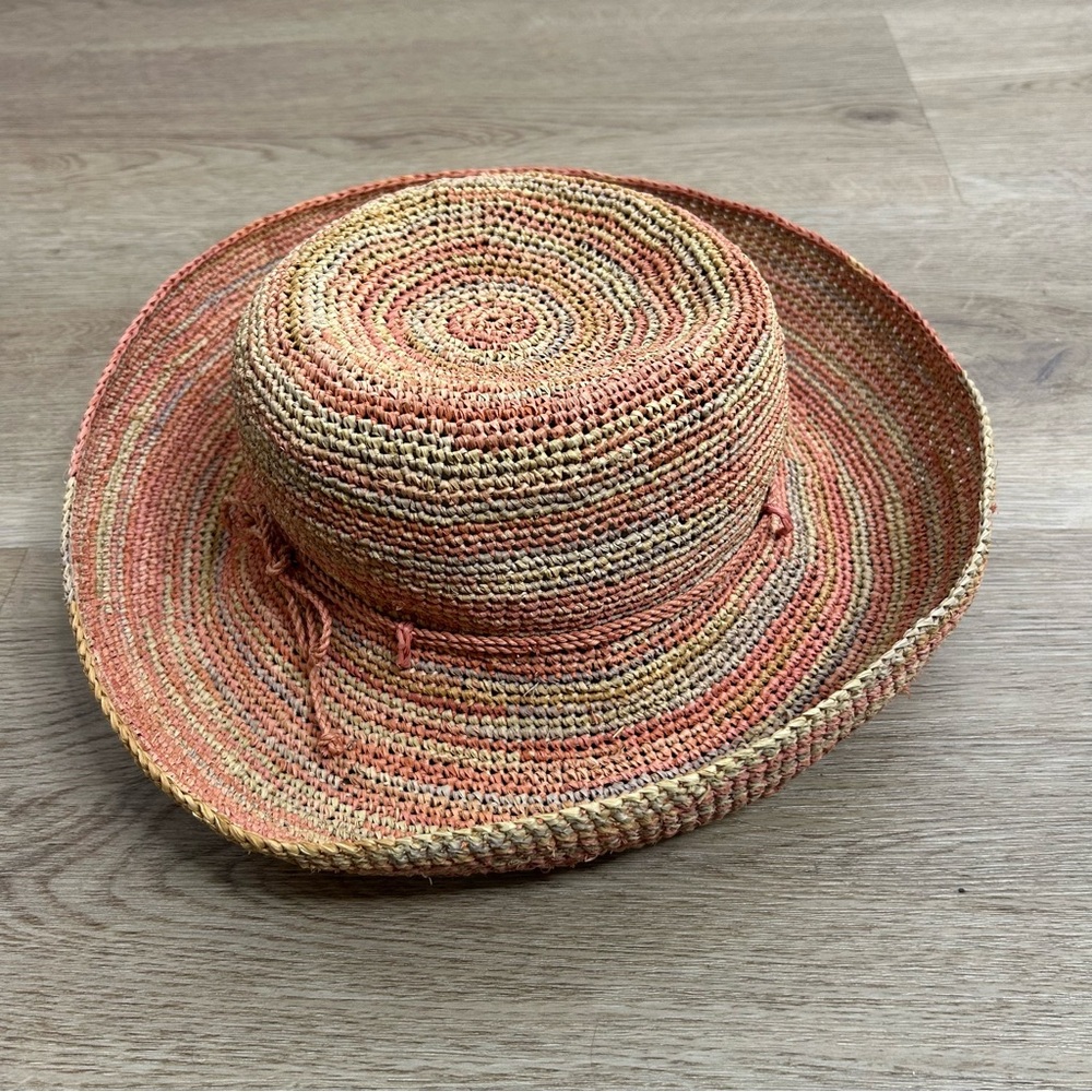 Helen Kaminski 100% Raffia Straw Multicolor Sun Hat - Picture 5 of 8